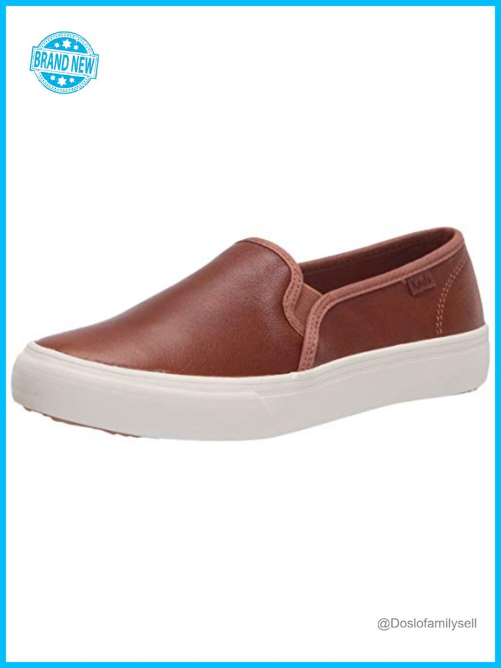 Leather Slip On Sneakers Cushioned Comfort Walking Shoes